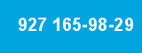 927 165-98-29 927 165-98-29